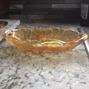 Carnival glass dish